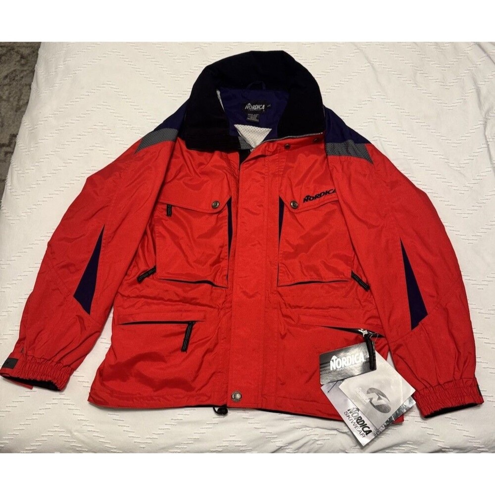 Nordica Vertech Ski Jacket Vintage BNWT Size Medium Red 1994 Vintage